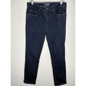 Men's Mack Weldon Silver Denim Jeans 32X32 Straight Leg Dark Wash Classic